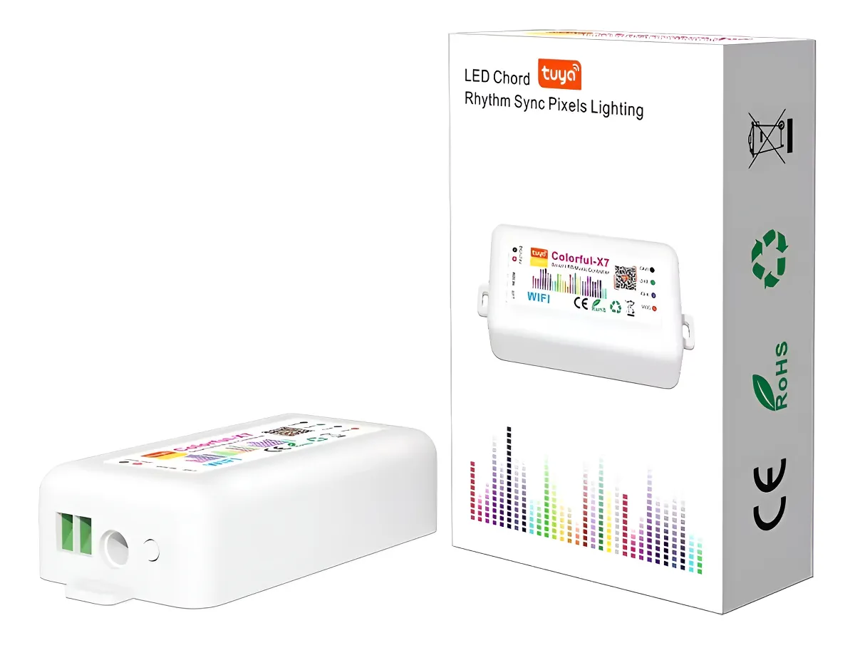 Controlador Led Pixel Wifi Colorful Modo Musical Tuya Smart Rgbic