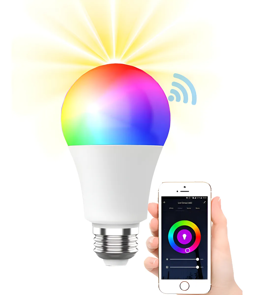 Foco Inteligente Smart E27 18w 1800lm Tuya Smart Life Rgb , Blanco Calido, Blanco Frio