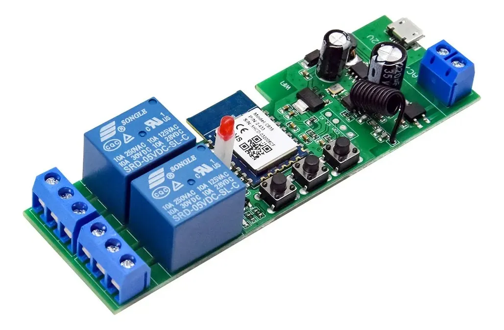 Interruptor Inteligente Chapa Porton Garage Wifi 2 Canales