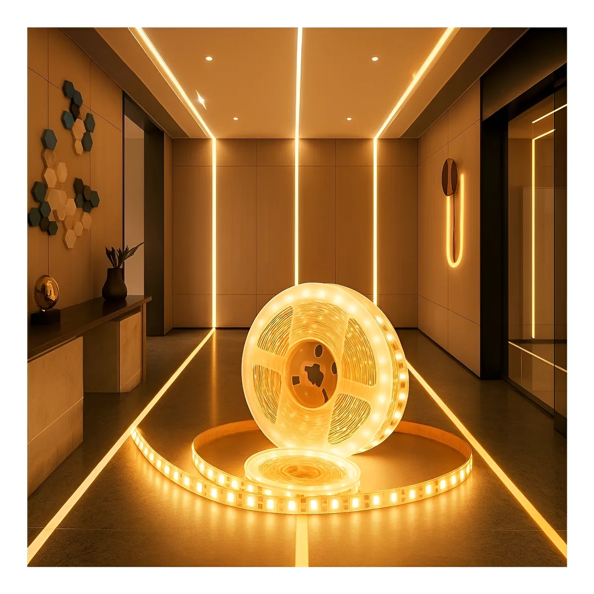 Rollo 10m Tira Led Secuencial Efecto Agua Corriendo 24v WW