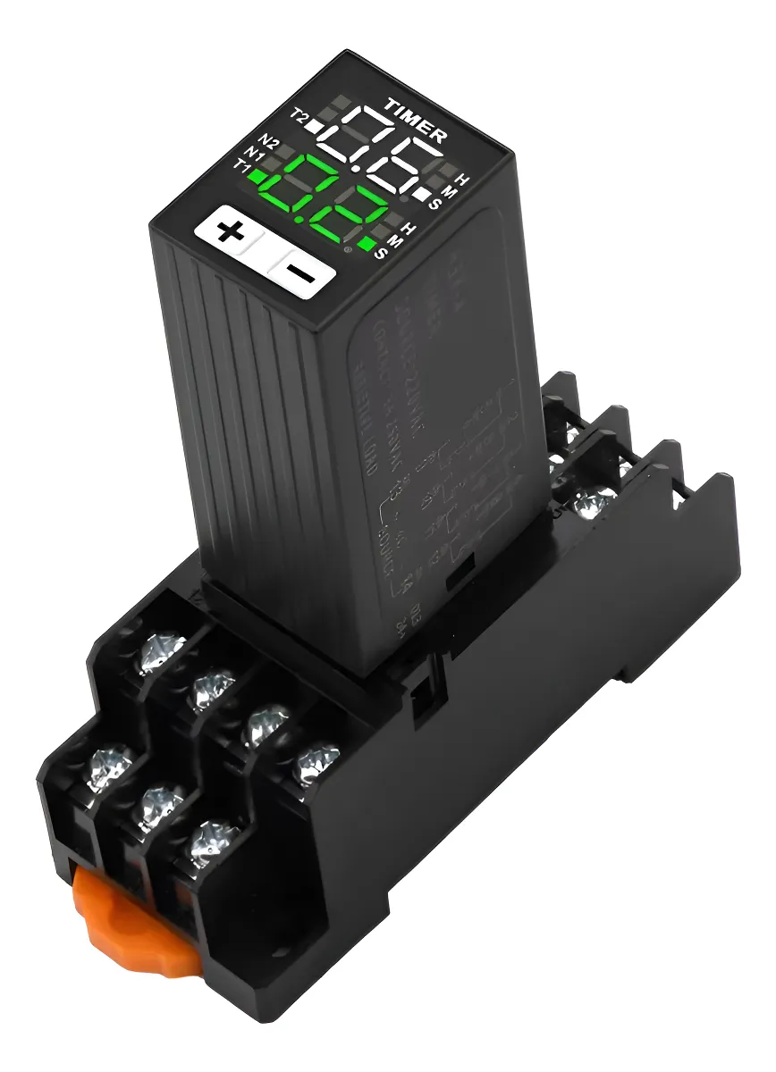 Timer Relay Relevador Dual Digital 4 No 4 Nc Elige Voltaje Ac220v